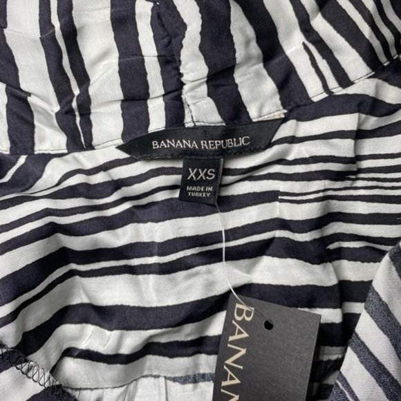 BANANA Republic‎ Zebra print long sleeve mock neck tie blouse XXS - Picture 5 of 7